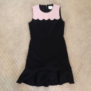 Kate Spade Black and Pink Scalloped Dress